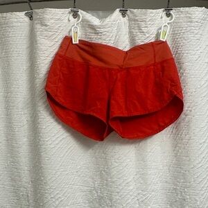 Lululemon Athletica Vibrant Red Athletic Shorts